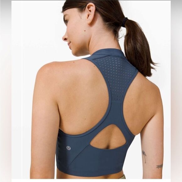 LULULEMON UNLEASH STRENGTH BRA  IRON BLUE - Picture 1 of 10